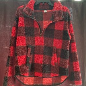 plaid sherpa